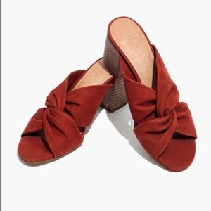 Madewell burnt orange brown crisscross sandal